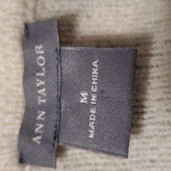 ANN TAYLOR Vintage Merino Wool Open Front Cardigan - Picture 3 of 6